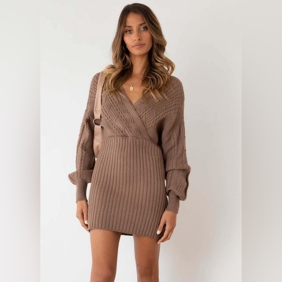 Petal & Pup Dresses & Skirts - Petal & Pup Knitted Bodycon Sweater Dress